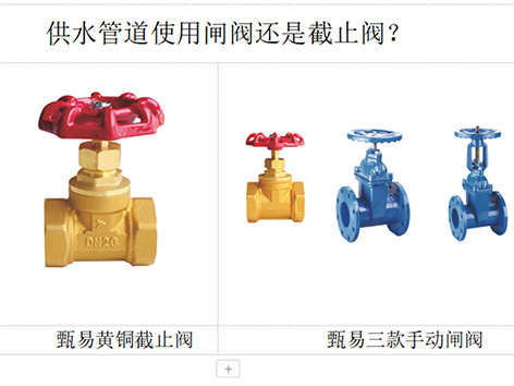 【艾德默閥門(mén)】教你分辨<i style='color:red'>供水管</i>道使用閘閥還是截止閥？
